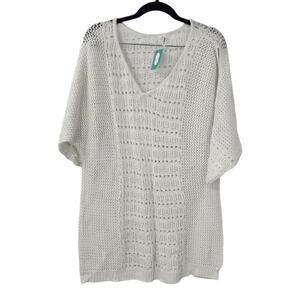 STUDIO Y Open Knit Cold Shoulder Top - Women's XL - NWT